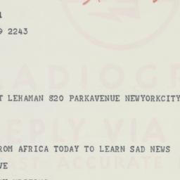 Telegram: 1963 December 10