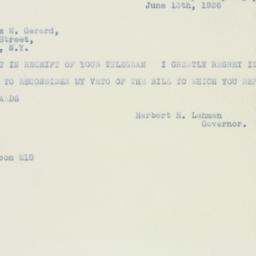 Telegram: 1936 June 13