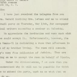 Letter: 1948 May 5