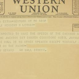 Telegram: 1935 December 20