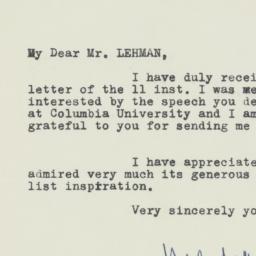 Letter: 1947 April 26