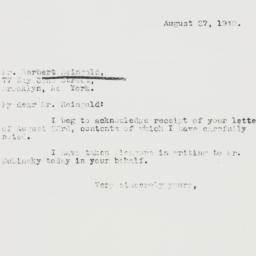 Letter: 1940 August 27