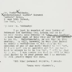 Letter: 1938 February 3