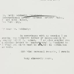 Letter: 1933 March 14