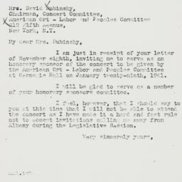 Letter: 1940 November 10