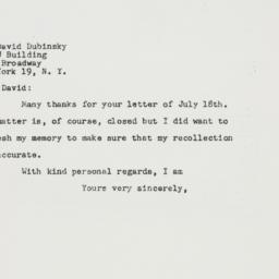 Letter: 1947 July 23