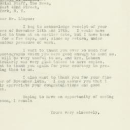 Letter: 1932 November 25