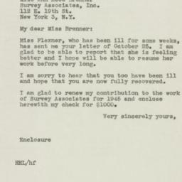Letter: 1945 November 1