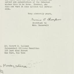 Letter: 1938 October 25