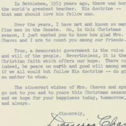 Letter: 1953 December 20