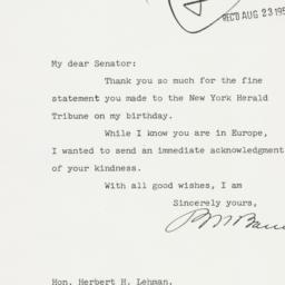 Letter: 1955 August 22