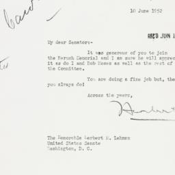 Letter: 1952 June 10