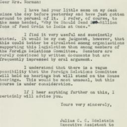 Letter: 1951 March 3