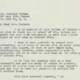 Letter: 1951 October 19