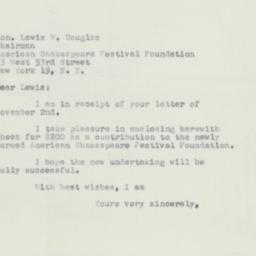 Letter: 1951 November 12