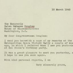 Letter: 1945 March 10