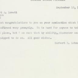 Letter: 1951 September 12