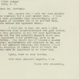 Letter: 1949 November 28