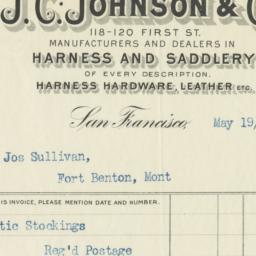 J. C. Johnson & Co.. Bill