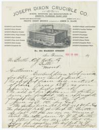 Joseph Dixon Crucible Company. Letter - Recto
