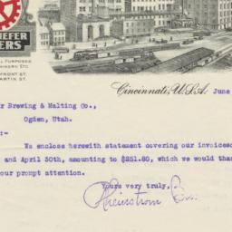 Rheinstrom Bros.. Letter