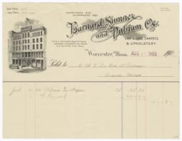 Barnard, Sumner, and Putnam Company. Bill - Recto