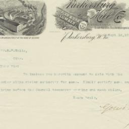 Parkersburg Mill Co.. Letter