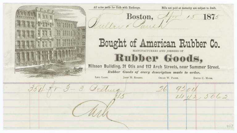 American Rubber Co.. Bill - Recto