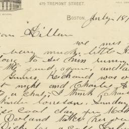 Isaac N. Tucker. Letter