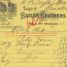 Butler Brothers. Bill