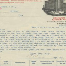 Montgomery Ward. Bill