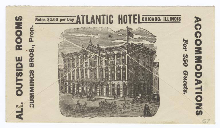 Atlantic Hotel. Envelope - Recto