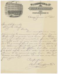 H. T. Thompson & Co.. Letter - Recto