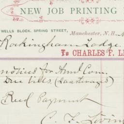 C. F. Livingston&#39;s Job ...