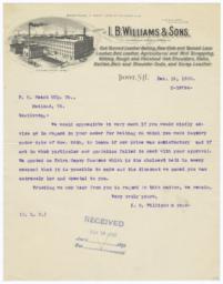 I. B. Williams & Sons. Letter - Recto