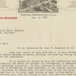 J. R. Watkins Company. Letter