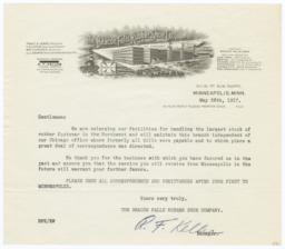 Beacon Falls Rubber Shoe Co.. Letter - Recto