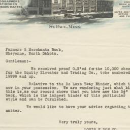 Louis F. Dow Company Letter...