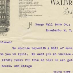 Walbridge & Co.. Letter