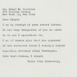 Letter: 1955 November 7