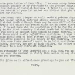 Letter: 1963 June 19