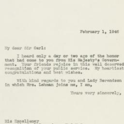 Letter: 1946 February 1