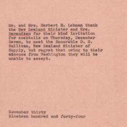 Letter: 1944 November 30