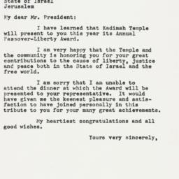 Letter: 1955 February 15