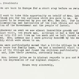 Letter: 1959 May 5