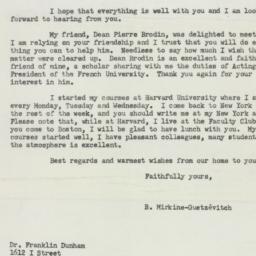 Letter: 1954 February 14
