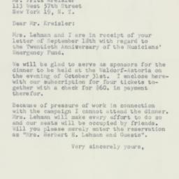 Letter: 1952 September 22