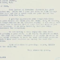 Letter: 1936 November 21