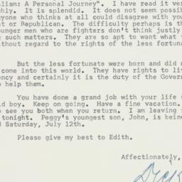 Letter: 1958 July 10