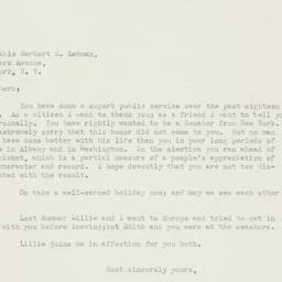 Letter: 1946 November 7